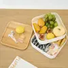 Plato de Frutas Simple Estilo Japonés Sala de Estar Hogar Plato para Snacks Nuevo Estilo Plato para Frutos Secos Caja de Almacenamiento Bandeja de Almacenamiento de Escritorio