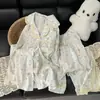 Pijama de encaje de otoño para mujer, nuevo conjunto de algodón nube de manga larga con cuello pequeño y pantalón largo, ropa de casa casual