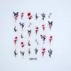 Novos Adesivos de Unha Jelly para Nail Art DIY Borboleta Branca Pequenos Adesivos Coração com Folha de Ouro em Relevo Adesivos para Unhas