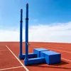 Rede de badminton interna para escolas, rede de vôlei padrão portátil externa, postes de vôlei multipropósito de aço inoxidável