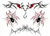 Bestseller transfronterizo: Pegatinas de tatuaje estilo Yabi, combinación de araña y mariposa, pegatinas de tatuaje corporal personalizadas