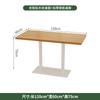 Juego de Mesa y Sillas para Cafetería Estilo Madera Natural, Mesa de Comedor Popular para Tiendas de Té de Leche, Tiendas de Snacks y Panaderías, Mobiliario de Comedor Comercial de Madera Maciza