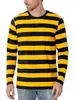 Sudaderas a Rayas de Contraste de Color Clásico 2025 para Hombre Manga Larga Impresión 3D Color Diario Casual Cuello Redondo Camisa