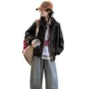 Ropa para niños, colección de otoño para niñas, chaqueta de cuero con cuello alto, nuevo estilo 2026, para niños medianos y mayores, chaqueta de primavera y otoño para niñas de secundaria