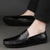 Zapatos de Hombre sin Cordones, Zapatos Nuevos de Piel, Suelas Suaves, Superficies Suaves, Zapatos de Piel Casual de Negocios, Zapatos de Punto Cómodos para Hombre, Tendencia al por Mayor