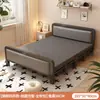 Cama plegable cama individual adulto simple 1.2 metros hogar cama pequeña 1.5 metros doble cama engrosada dormitorio tablero duro cama de arte en hierro