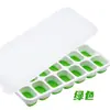 Molde para Cubitos de Hielo con 14 Compartimentos, Molde de Hielo de Goma Suave, Cubitos de Hielo Pequeños, Charola de Hielo de Grado Alimenticio con Tapa, Caja de Almacenamiento de Hielo de Congelación Rápida