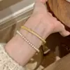 Pulseira Tecida de Espiga de Trigo Escovada Francesa ~ Vintage Italiana Feminina Design de Nicho Exquisite Moda Alto Padrão