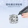 Aretes Clásicos de Moissanita con Cuatro Garras para Mujer, Modernos de Plata de Ley S925 Chapada en Oro de 18K, Diseño Geométrico