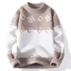 Outono e Inverno Mais Vendidos Anti-Pilling Jacquard de Pelo Sintético Gola Meia-Alta Suéter Venda Direta da Fábrica Tricô Masculino Pode Ser Bordado