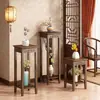 Novo suporte de flores estilo chinês, estante de chão para sala de estar, varanda e uso interno; não feito de madeira maciça; adequado para exibir plantas em vasos e bonsais de interior