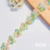 Encaje de Flor de Cinco Pétalos Colorido Degradado de 2.5cm Transfronterizo Accesorios de Bordado Solubles en Agua Cadena para Ropa Accesorios de Joyería DIY