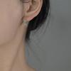 Pendientes de jade hetian natural hechos a mano con placa de incienso repelente de mosquitos, clip para la oreja para mujer, sin orificio para la oreja, pendientes de jade hetian de sensación de alta calidad, temperamento