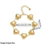 Verano Transfronterizo Nuevo Conjunto de Collar y Pulsera de Acero de Titanio Chapado en Oro de 18K Corazón de Concha Collar y Pulsera de Acero Inoxidable para Mujer