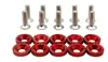 Arandelas de Refuerzo para Parachoques Delantero y Trasero de Coche JDM, Guardabarros de Refuerzo Envolvente, Tornillos M6, Arandelas de Colores para Modificación de Coche
