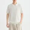 Ropa para Hombre Mo Mai Ke Alta Inteligencia Viaje Diario Tejido de Punto Jacquard Manga Corta Verano 2026 Nuevo Polo con Media Cremallera Hombre 75776