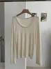 KEKEZOON Camiseta Básica Versátil de Color Sólido con Cuello Redondo y Mangas Largas para Mujer, 17 Colores, Corte Delgado, 8986