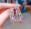 Pendientes de círculo geométrico de diamantes exagerados europeos y americanos con temperamento coreano, pendientes personalizados en forma de C, pendientes para mujer