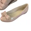 Sapato Feminino de Bico Fino com Laço Cor Nude - Venda Quente 2026 Verão Novo Salto Escondido Baixo Solado Macio Baixo Salto para o Dia a Dia