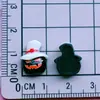Mini fantasma de Halloween creativo, crema de pegamento para bricolaje, funda para teléfono móvil, tocado, pinza para el cabello, accesorios de resina hechos a mano, venta al por mayor