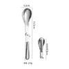 Cuchara de acero inoxidable 304 cuchillo, tenedor y cuchara plegables con 80% de descuento juego de cubiertos plegables portátiles para picnic al aire libre