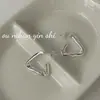 Pendientes de botón triangulares Ounihan de plata de ley S925 para mujer, estilo minimalista, nicho, geniales y elegantes, pendientes de alta gama