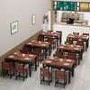 Restaurante Inicio Mesa de comedor y silla Mesa combinada rectangular Desayuno Snack Tienda Cantina Restaurante de comida rápida Mesa y silla especiales Fábrica 6