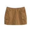 Estilo europeu e americano grande bolso cor sólida workwear saia das mulheres verão novo hot girl sexy cinto bottoms saia de quadril