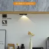 Lâmpada olho de gato ultrafina tira de luz hill lâmpada LED inteligente com indução de corpo humano recarregável autoadesiva lâmpada para armário de vinho armário guarda-roupa