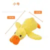 Juguete de peluche de pato durmiendo para perro, disipador de aburrimiento para cachorros con sonido, pato de apretar para mascota Golden Retriever Corgi