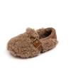 Zapatos de Algodón de Princesa 2025 Invierno Nuevo Estilo Zapatos Peludos para Niñas Zapatos para Niños Mocasines para Bebé con Doble Forro de Felpa de Algodón para Niñas