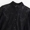 Moda Feminina Elegante com Gola Alta e Renda Preta AliExpress Transfronteiriço Nova Coleção Primavera 2026 1758245