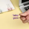 Nuevos Clips Transparentes de Cola Larga, Carpeta de Archivo Colorida Estilo Ins, Clips Fuertes de Sellado y Fijación, Al Por Mayor en Stock