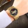 Reloj mecánico automático casual para hombre FORSINING fusini con correa de acero, fondo transparente hueco, reloj de motocicleta 897