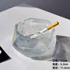 Cenicero de Vidrio Glaciar, de Alta Gama y Elegante, Calidad Premium, Cenicero Creativo Anti-Ceniza Volante para Oficina, Sala de Estar y Uso en el Hogar