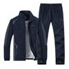 Cross-border primavera e outono de meia-idade terno esportivo de lazer grande tamanho homens sportswear manga comprida correndo sportswear