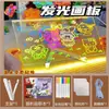 Bloc de Dibujo Luminoso DIY para Niños, Caballete de Pintura y Escritura, Tablero de Escritura Transparente Acrílico, Bloc de Dibujo Luminoso para Mensajes