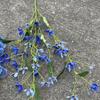 Viento de océano azul flores de simulación para boda al por mayor azul oscuro azul zafiro azul bruma blanco boda camino guía techo flores falsas