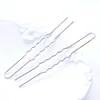 Preserva Cor Ouro 14K Banhado 12mm Malha Forma U Onda Grampo de Cabelo Acessório de Cabelo DIY Peças de Decoração para Grampo de Cabelo