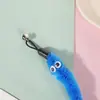 Juguete de Gusano Largo de Dibujos Animados con Cascabel para Gatos, Varita con Juguete Colgante, Cabezal de Repuesto, Juguete Creativo de Sonido para Gatos, Juguete Interactivo para Mascotas