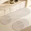 Tapete de Cozinha com Padrão de Azulejo Moderno Transfronteiriço Tapete de Chão de Diatomáceas Resistente ao Desgaste Doméstico Tapete de Pé Antiaderente Absorvente de Óleo Longo