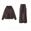 Nuevo Conjunto de Estilo Americano para Hombre Otoño Retro Holgado Sensación de Alta Gama Estilo Coreano Holgado Moderno Sencillo Casual Estilo Perezoso
