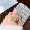 Anillo redondo de circonita galvanizada en oro real con diseño creativo de nicho para el dedo índice, pulsera de lujo ligera y de alta calidad para mujer