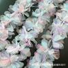 Encaje de organza tridimensional de 14 cm diy degradado flor hecha a mano accesorios de ropa flor decorativa falda de baile de muñeca de ballet