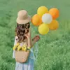 Balões de látex flutuantes coloridos em formato de macaron para festas de aniversário infantis, adereços para fotos em parques ao ar livre no atacado
