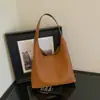 Bolsa Tote Transfronteiriça Moda Retrô Textura Tecida Grande Capacidade Ombro Único Feminina Estilo Coreano Design de Nicho Cor Sólida Elegante Bolsa Feminina