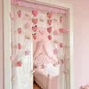 Cortinas de Fios de Pêssego com Decorações Fofas de Frutas e Abelhas para Meninas, Cortinas de Porta Divisória, Decorações Pendentes, Cortinas Decorativas para Quarto