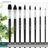 Set de 8 Piezas Best-Seller Transfronterizo Titian de Pinceles para Acuarela y Acrílico de Imitación Pelo de Ardilla