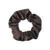 Elástico de Cabelo Preto Simples, Faixa de Cabelo Elástica Color Sólida Fofa para Mulheres, Não Danifica o Cabelo, Scrunchie de Cetim, Tamanho Grande para Cuidados com o Cabelo