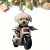 Novo Produto Transfronteiriço Pingente Decorativo Acrílico para Cão Pingente de Carro Perfeito Acessórios de Chaveiro Decoração de Árvore de Natal